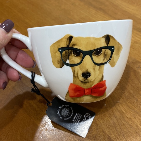 NWT.  Portobello by Design, 16oz., bone china, “Doxie” mug. - Picture 4 of 8